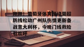 一竞技电竞-刚刚！葡萄牙体育围绕葡超防线松动广州队伤情更新备战意大利杯，今晚门线救险引欢呼的简单介绍